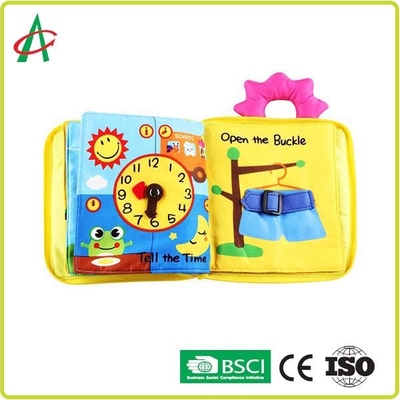Livros de pano do bebê do algodão de CPSIA, livros de pano de 25cm para infantes