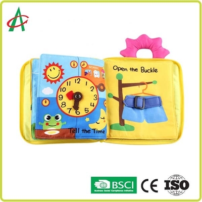 Livros de pano macios do poliéster 20x20cm para o padrão dos bebês ASTM