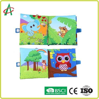 Livros de pano macios do poliéster 20x20cm para o padrão dos bebês ASTM