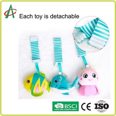 5,3 onças que penduram brinquedos para o banco de carro 8,7" do bebê animal do oceano