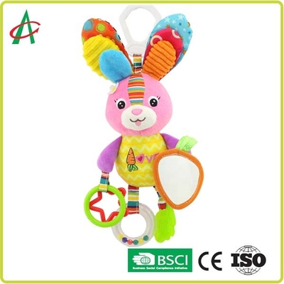 Duck Baby Plush Rattle amarelo 8x25cm para meninas e meninos