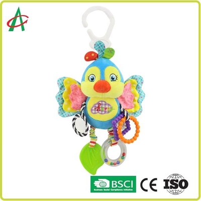 Duck Baby Plush Rattle amarelo 8x25cm para meninas e meninos
