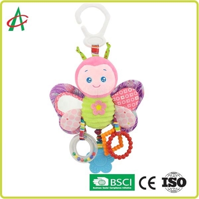 Duck Baby Plush Rattle amarelo 8x25cm para meninas e meninos