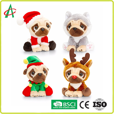 brinquedos musicais do luxuoso de 12 polegadas, cão do Natal do canto do OEM colorido