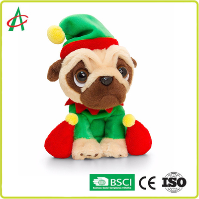 brinquedos musicais do luxuoso de 12 polegadas, cão do Natal do canto do OEM colorido