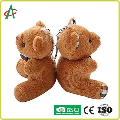 certificado do Keyring BSCI de Teddy Bear Handcraft With Metal do luxuoso de 8cm