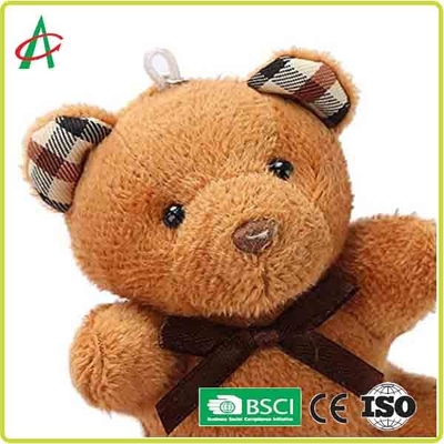 certificado do Keyring BSCI de Teddy Bear Handcraft With Metal do luxuoso de 8cm