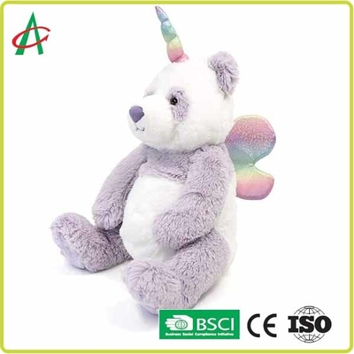 9" Panda Unicorn Stuffed Animal peluches com padrão das asas EN71