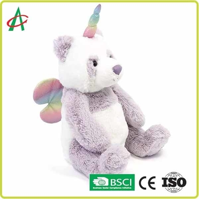9" Panda Unicorn Stuffed Animal peluches com padrão das asas EN71
