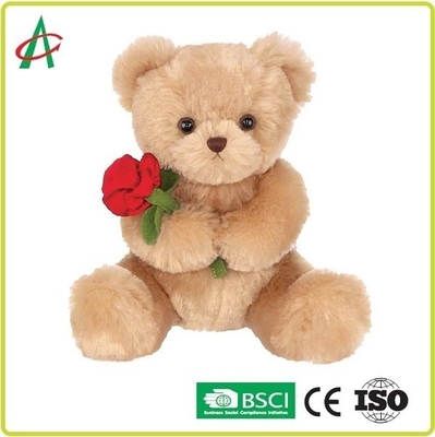 9,45 do luxuoso polegadas de terra arrendada de Teddy Bear aumentaram com o certificado bronzeado macio do CE da pele