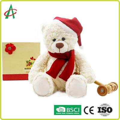 Luxuoso Huggable Teddy Bear With Christmas Cap de 25cm