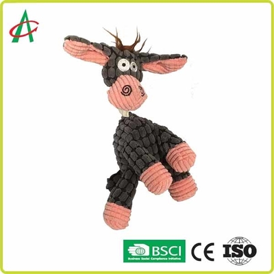 Animal de estimação durável Toy Donkey Plush Pet Toys sibilante interativo para o cachorrinho e cães médios