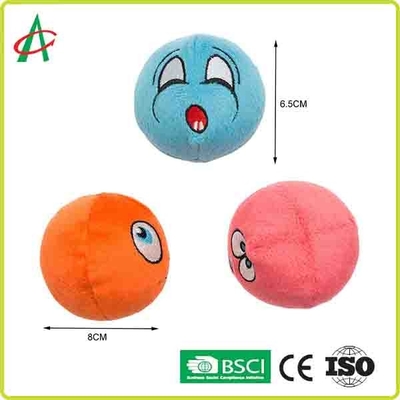 Bola feita sob encomenda brinquedos pequenos sibilantes dados forma do animal de estimação do luxuoso com Emoji diferente