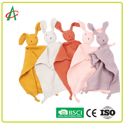 Cobertor recém-nascido Toy Organic Cotton Stuffed Animal de musselina do OEM