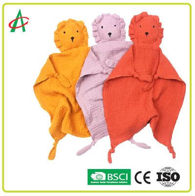 Cobertor recém-nascido Toy Organic Cotton Stuffed Animal de musselina do OEM