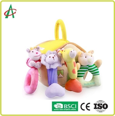 Os brinquedos Huggable do chocalho do luxuoso de ASTM com algodão dos PP encheram-se