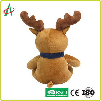 Bicho de pelúcia vermelho alto da rena do nariz de CPSC 20cm com camisa e lenço de T