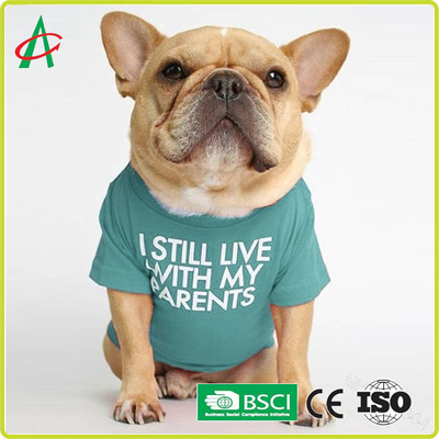 O ODM Handcraft completamente costurar a camisa do animal de estimação T do algodão com nomes impressos