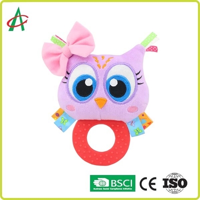 ASTM Handcrafted o chocalho Nontoxic do luxuoso do bebê com Teether