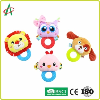 ASTM Handcrafted o chocalho Nontoxic do luxuoso do bebê com Teether