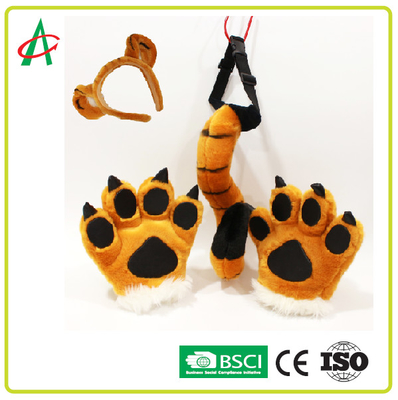 BSCI BPA brinquedo livre do luxuoso de Tiger Tail, das patas e dos bichos de pelúcia do Hairband