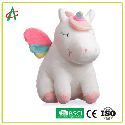 Presente animal de Unicorn Soft Plush Toy Stuffed da música & da luz acima