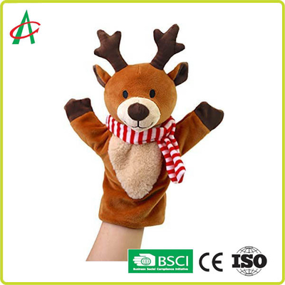 BSCI Handcraft completamente costurar fantoches de mão do luxuoso para o Natal