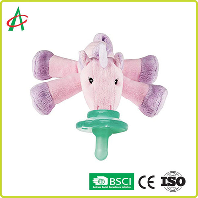 7" x 6" Unicorn Stuffed Animal With Pacifier bonito
